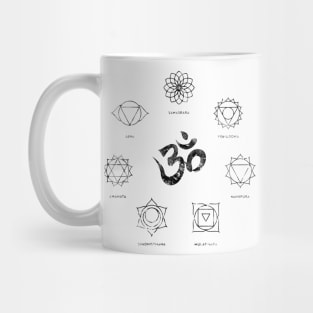 Set of chakra yoga symbols Mug